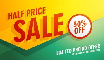 banner sale off 50%