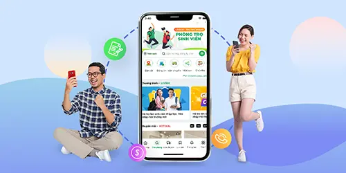 Hỗ trợ kết nối chủ nhà. Giúp bạn theo dõi hóa đơn, ký hợp đồng online, xem số điện nước online